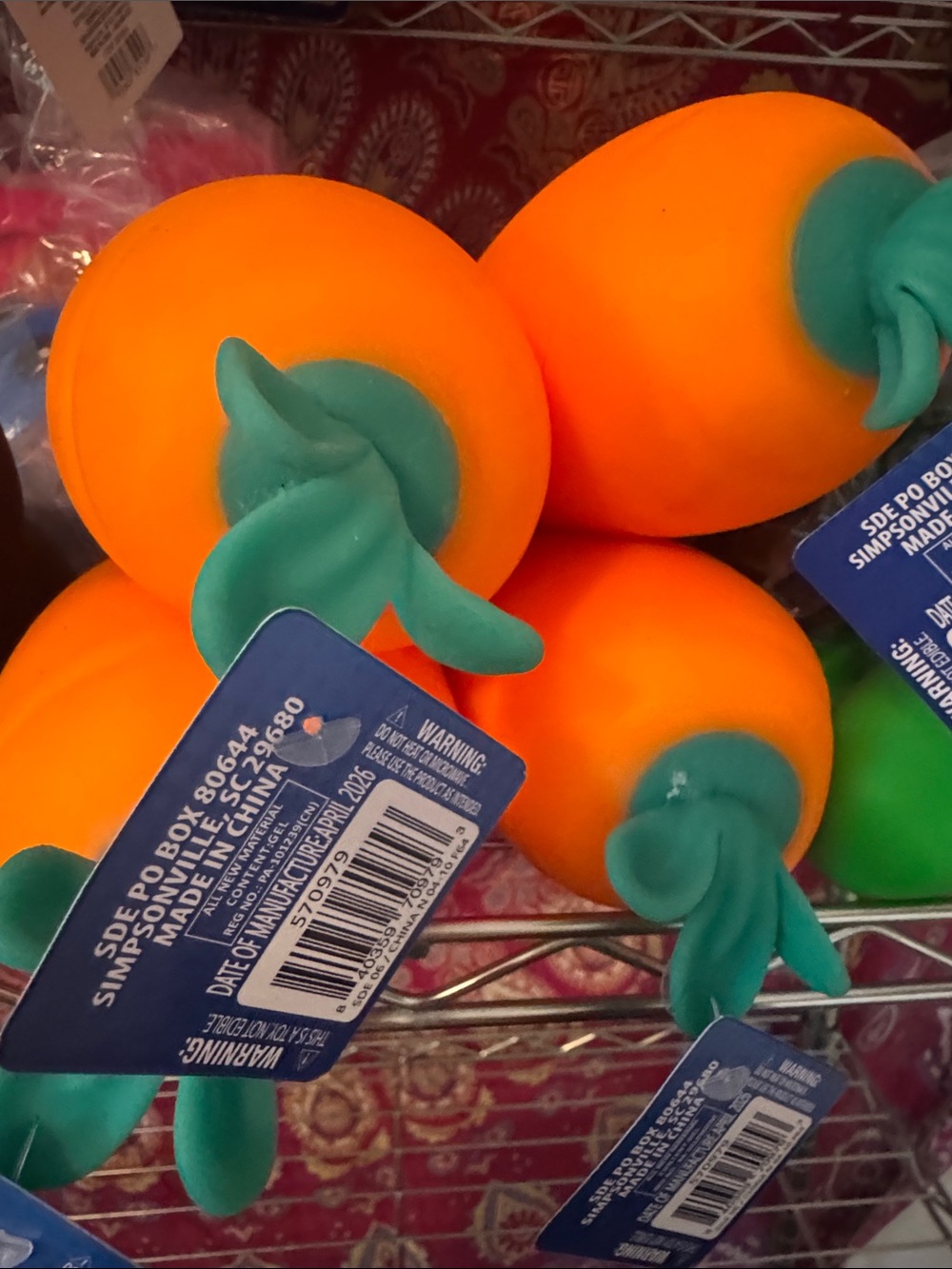 Orange carrot with Green Stem - Kids Toys